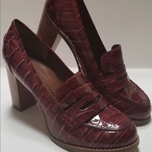 Maroon Marc Jacob Heeled Loafers
